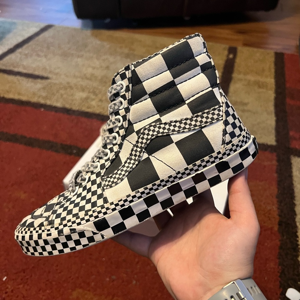 Vans ‘All Over Checkerboard’ Hi-top Sneakers